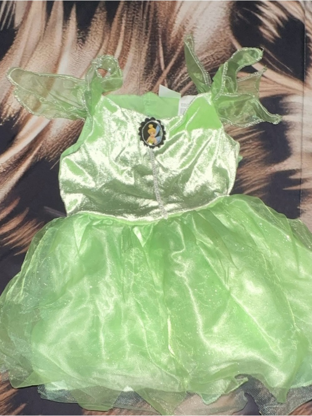 Tinker Bell Inspired Green Kids Costume Dress - Sparkling Fairy Dress